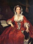 William Hogarth Miss Mary edwards oil on canvas